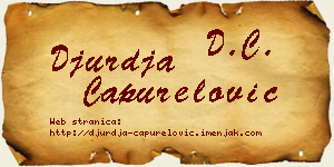 Đurđa Capurelović vizit kartica